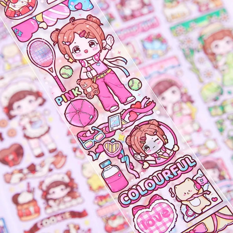 Kawaii Girl Stationery Stickers