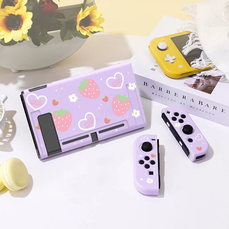 Nintendo Switch 本体 グレー 充電器・ケース・萌苺 Kawaii Strawberry Hearts Nintendo Switch Case – Kore Kawaii
