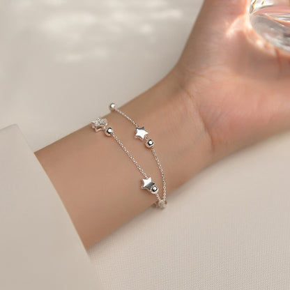 Kawaii 925 Sterling Silver Star Bracelet