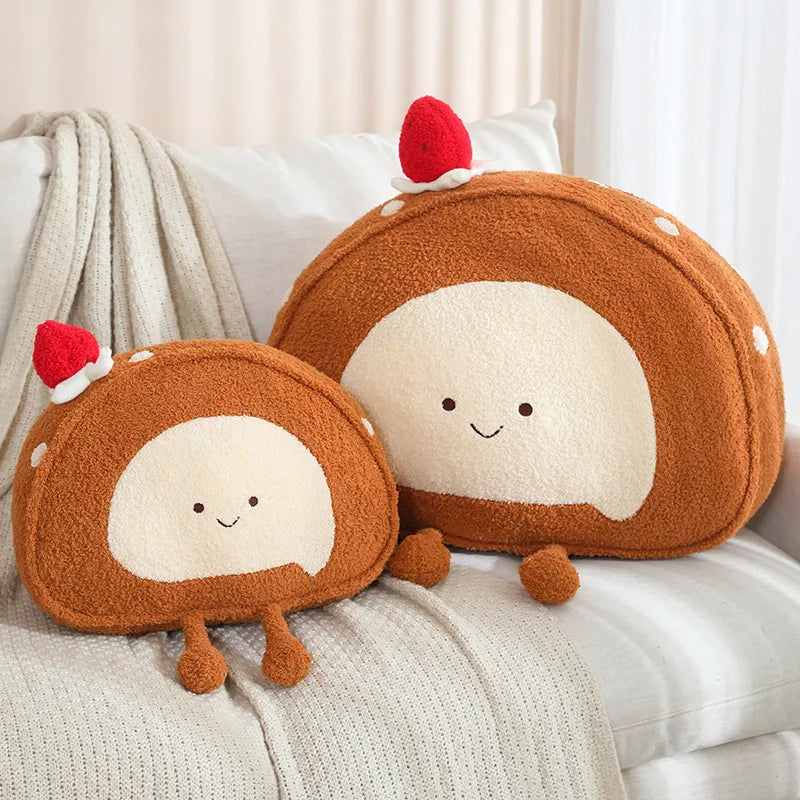 Kawaii Swiss Roll Plushie Pals in Brown