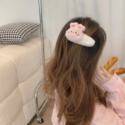 Bunny Plush Hair Clips