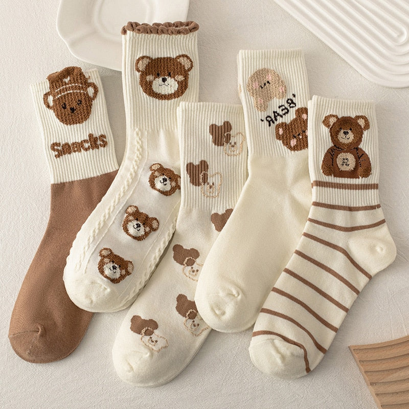 Kawaii Harajuku Teddy Bear Socks