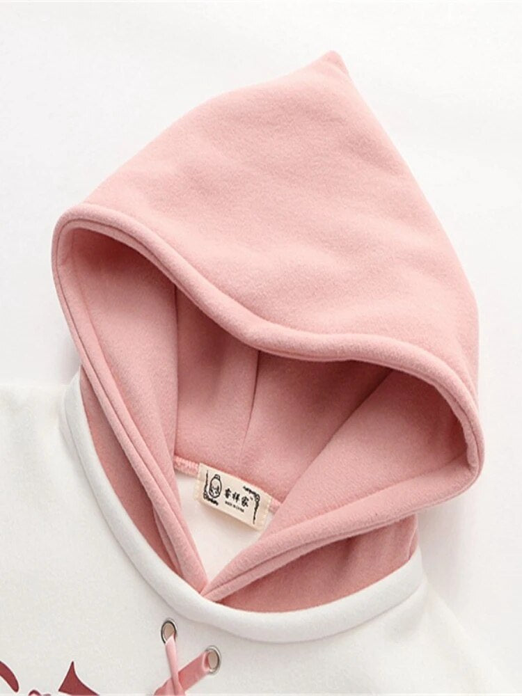 Thick pink online hoodie