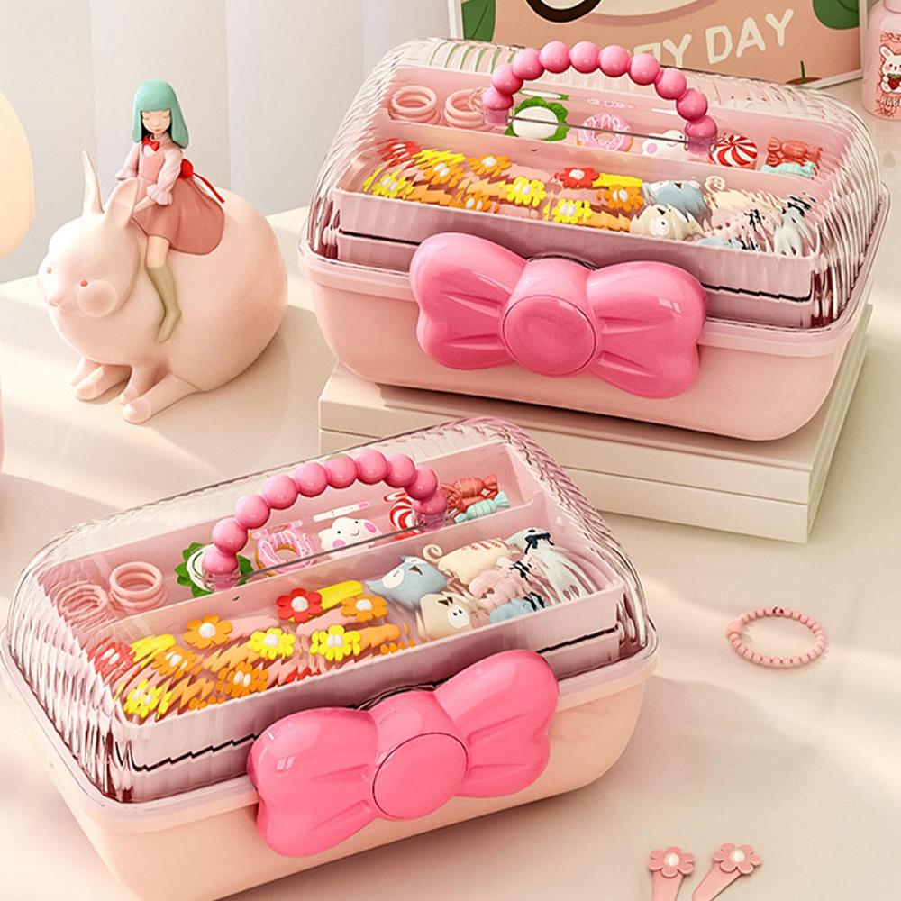 HELLO KITTY Pencil store Case Mini Storage Box Plastic Pink Sanrio Trinket With Latch