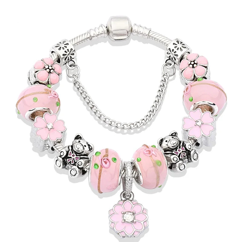 Kawaii Pink Charm Bracelets