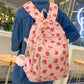 Strawberry Print Waterproof Backpack