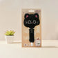 Kawaii lush black cat pen with pink ears in packaging on a light background