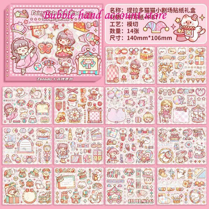 Kawaii Theater Girl Sticker Box