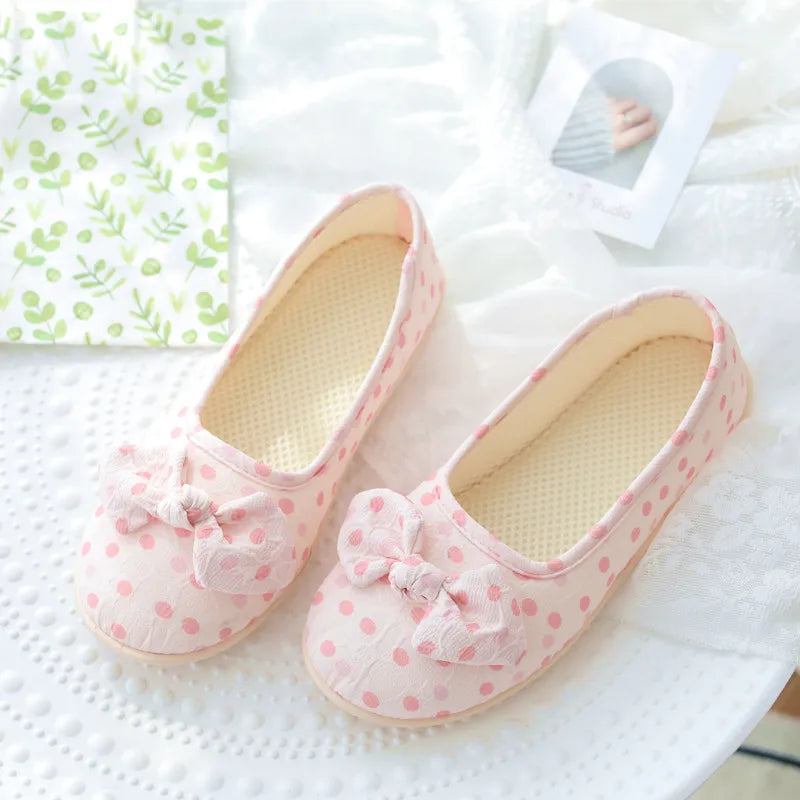 Lovely Polka Dot Slipper Shoes