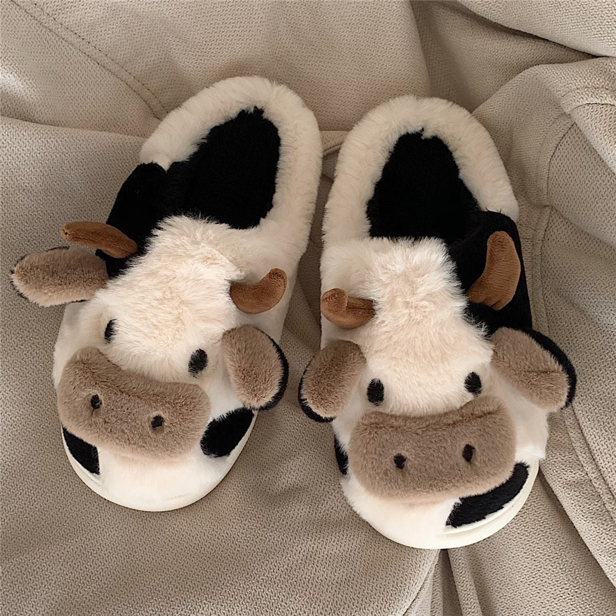 Kawaii Cow Slippers
