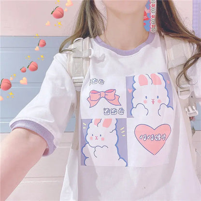 Kawaii Usagi Bow & Heart T-Shirt