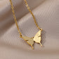 Butterfly Initial Letter Necklace