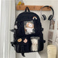 Kawaii Plushie Showcase Backpack in Black