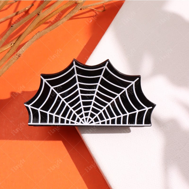 Kawaii Halloween Web Hair Clip