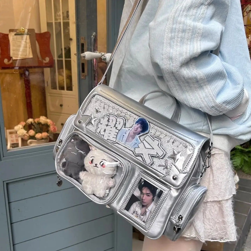 Silver Kawaii Ita Shoulder Bag