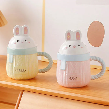 Pastel Bunny Ceramic Mugs