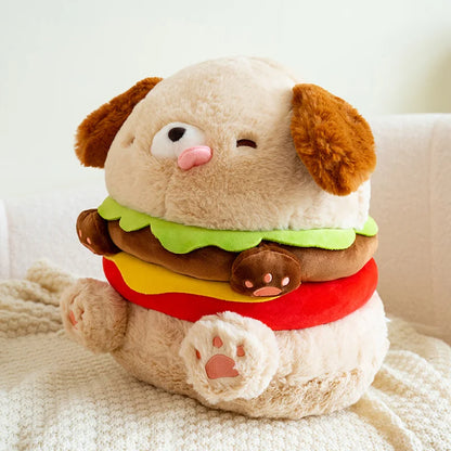 Hamburger Puppy Plushie