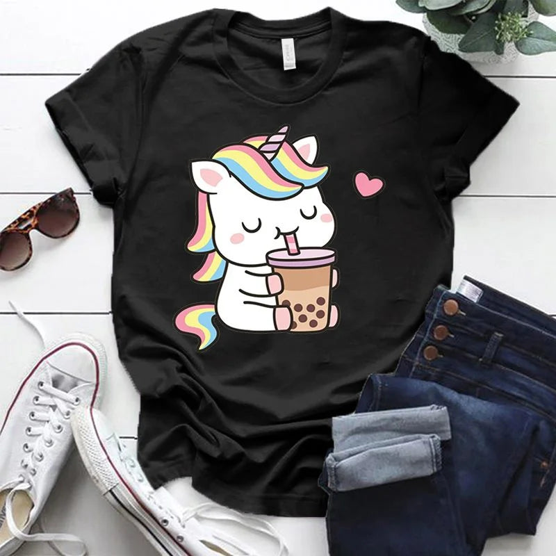 Boba Tea Unicorn T-Shirt