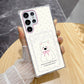 Cottage core cuties samsung phone case, kawaii white bear version with white and spotted background