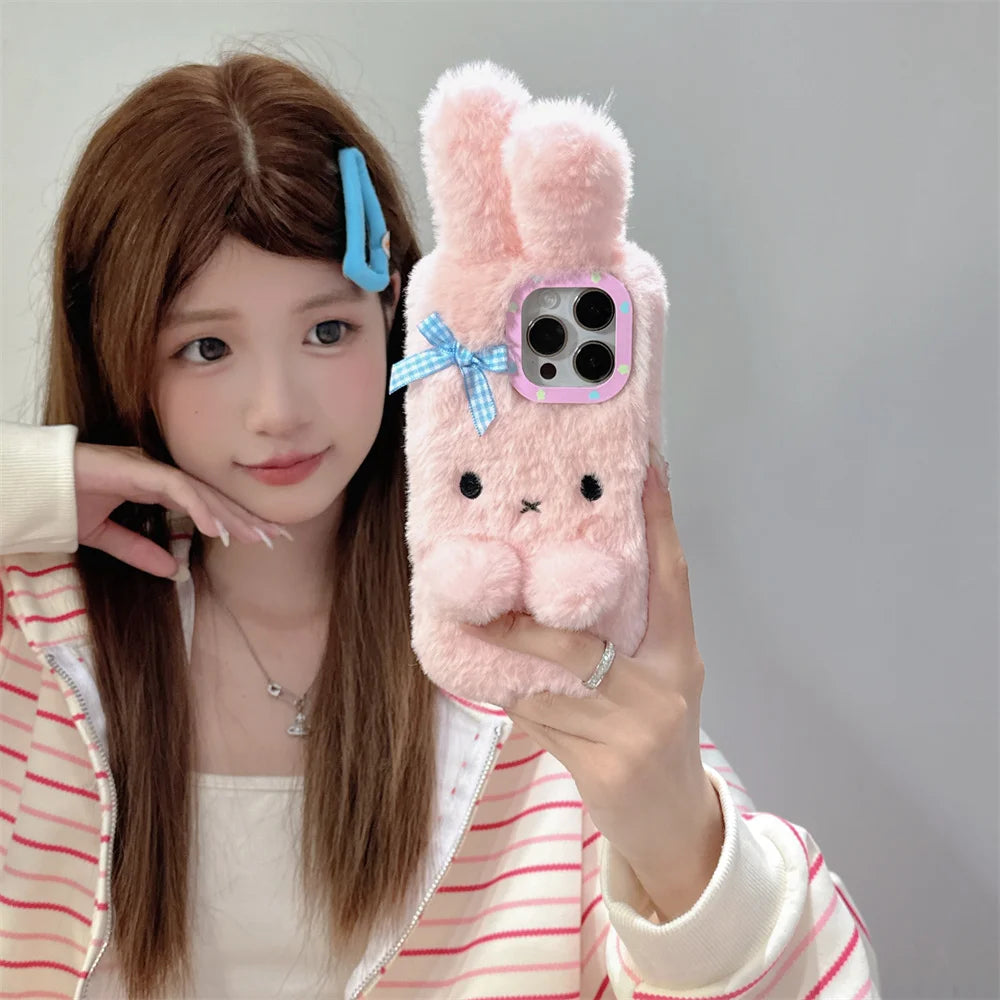 Pink Fluffy Fluffy Bunny Phone Case Iphone 11 Furry Fuzzy Bunny Rabbit Ear Phone Case Iphone Pink Fluffy Fluffy Bunny Phone Case Iphone 11 Furry Fuzzy Bunny Rabbit Ear Phone Case Iphone