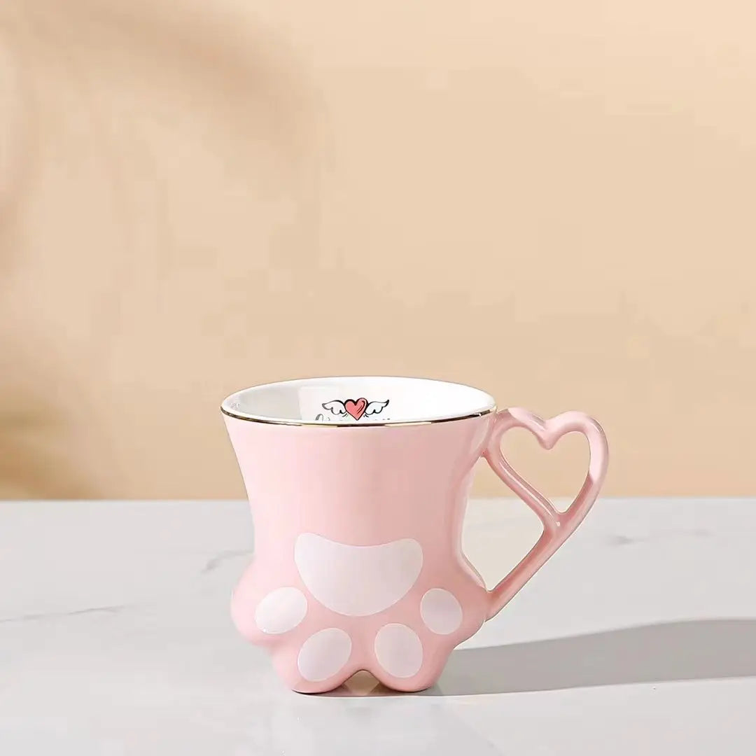 Kawaii Cat Paw Mugs in Pink