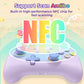 Game controller with NFC chip feature on a colorful background