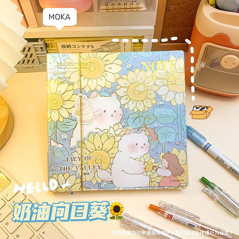 Kawaii Yellow Secret Forest Notebook