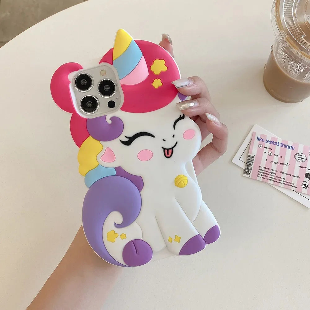 Cute Happy Unicorn iPhone Case