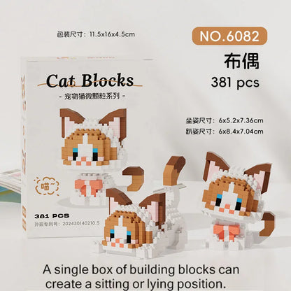 Cute Cat Building Block Toy