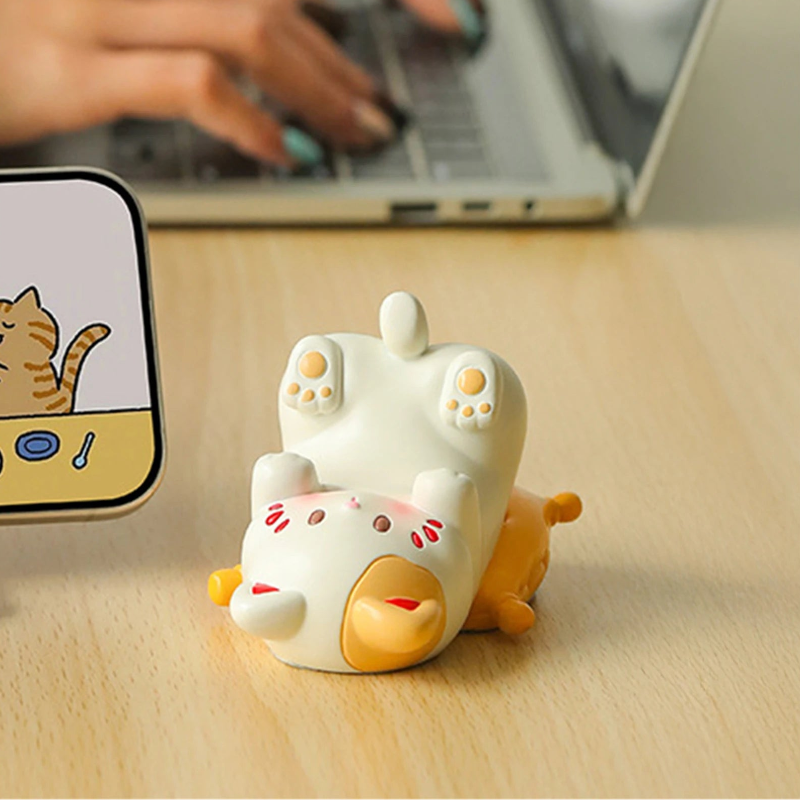 Kawaii Cat Desktop Glasses Stand on a desk