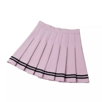 Kawaii Pink Pleated Mini Skirt