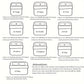 Picture of all the bed set measurements