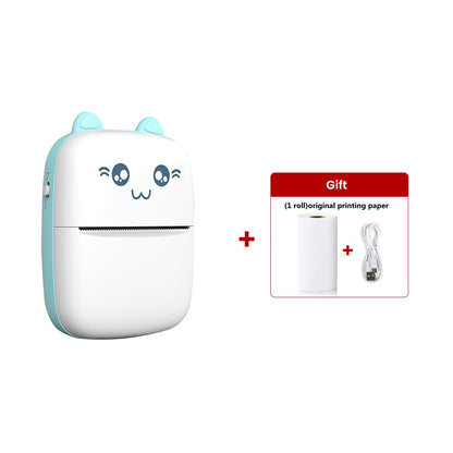 Kawaii Blue Portable Cat Thermal Printer