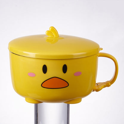 Kawaii Duck Ramen Bowl With Lid