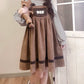 Corduroy Teddy Bear Overalls Dress