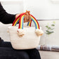 Rainbow Handle Tote Handbag