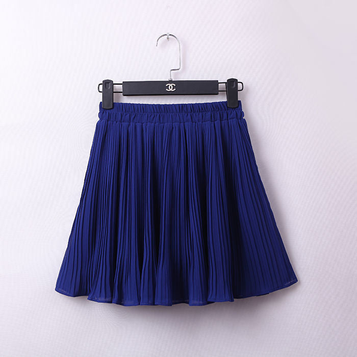 Kawaii Navy Blue Chiffon Skirt