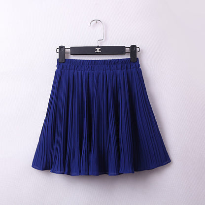 Kawaii Navy Blue Chiffon Skirt