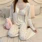 Kawaii Soft Floral Pajama Set