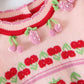 Pink Cherry & Strawberry Cropped Cardigan