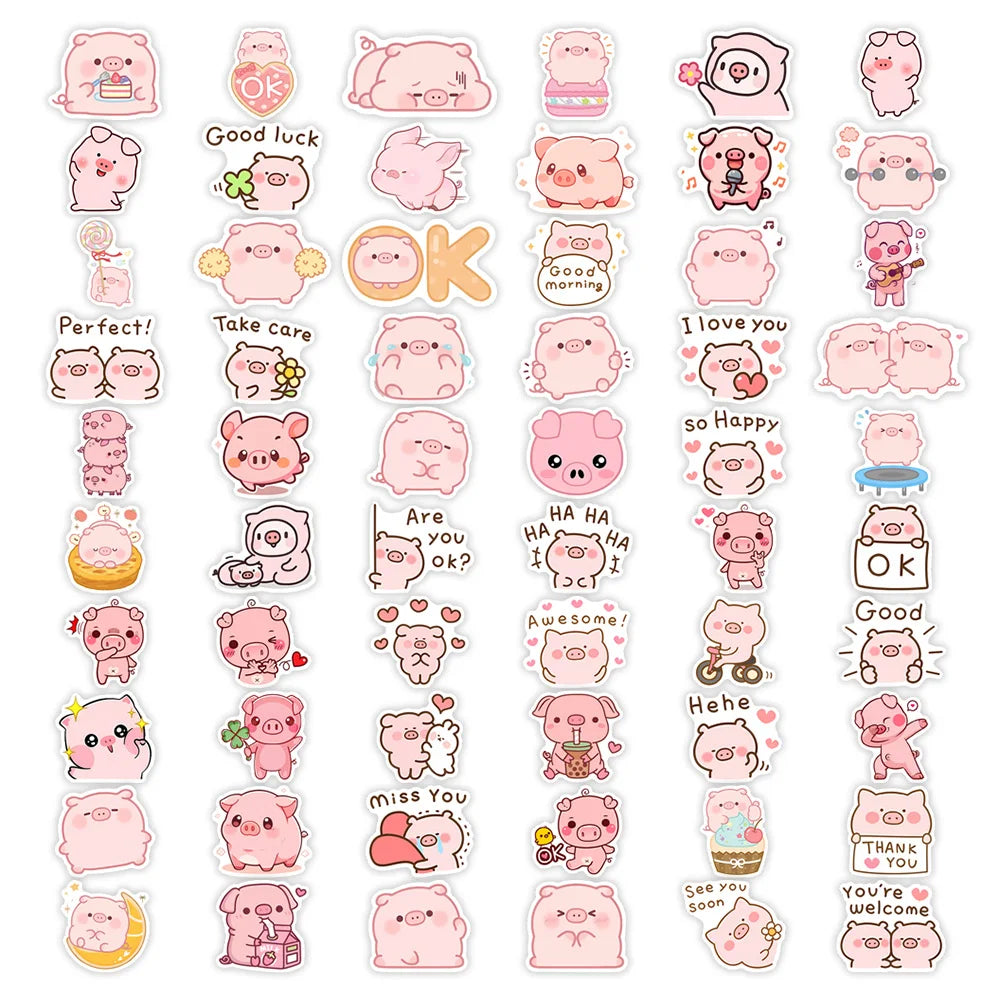 Kawaii Pig Sticker Pack