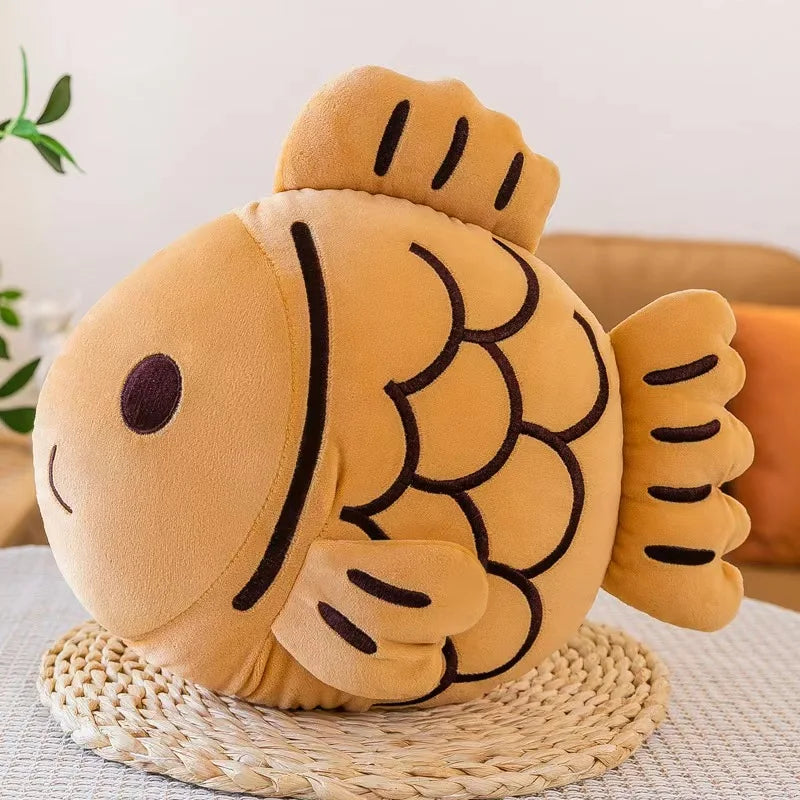 Kawaii Taiyaki Dessert Plushie displayed on a table 