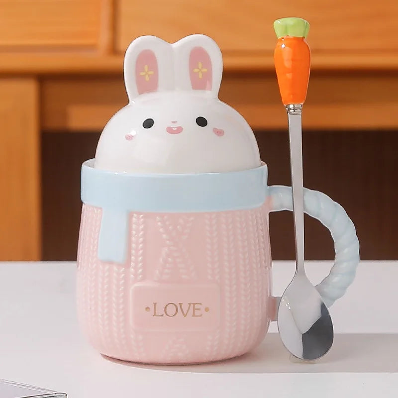 Pastel Bunny Ceramic Mugs