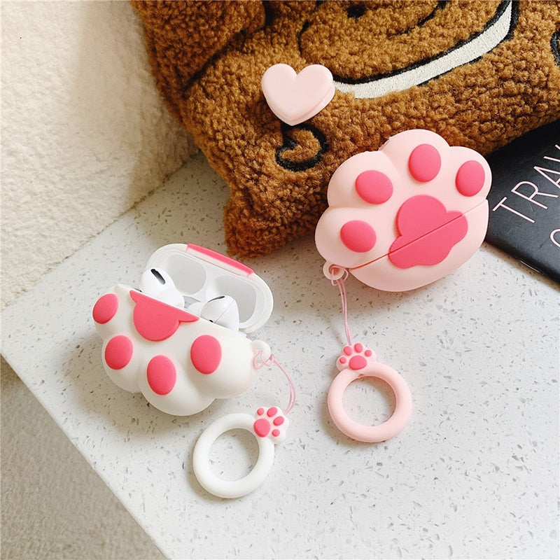 Kawaii Cat Paw Airpods Cases