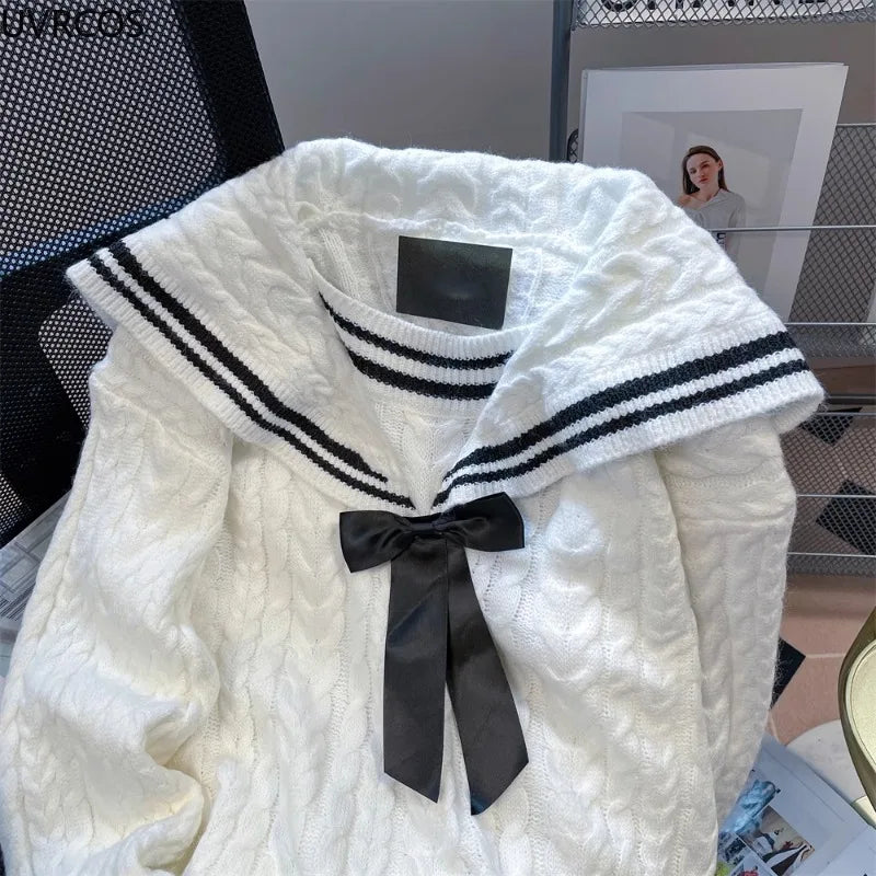 Cute Knit Sailor Sweater