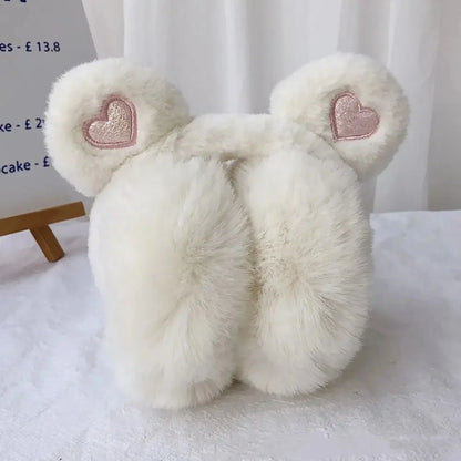 Cute Bear Ears Earmuffs in White