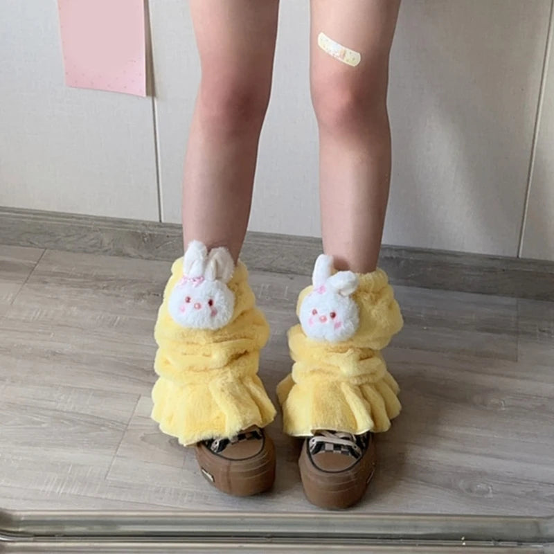 Cute Bunny Yellow Leg Warmers