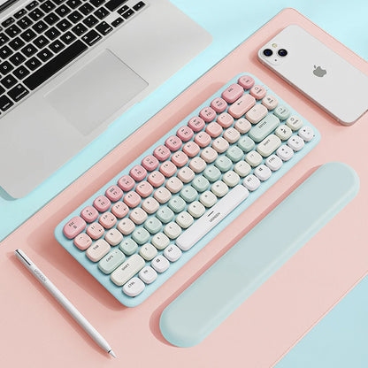 Pastel Pink & Green Wireless Keyboard