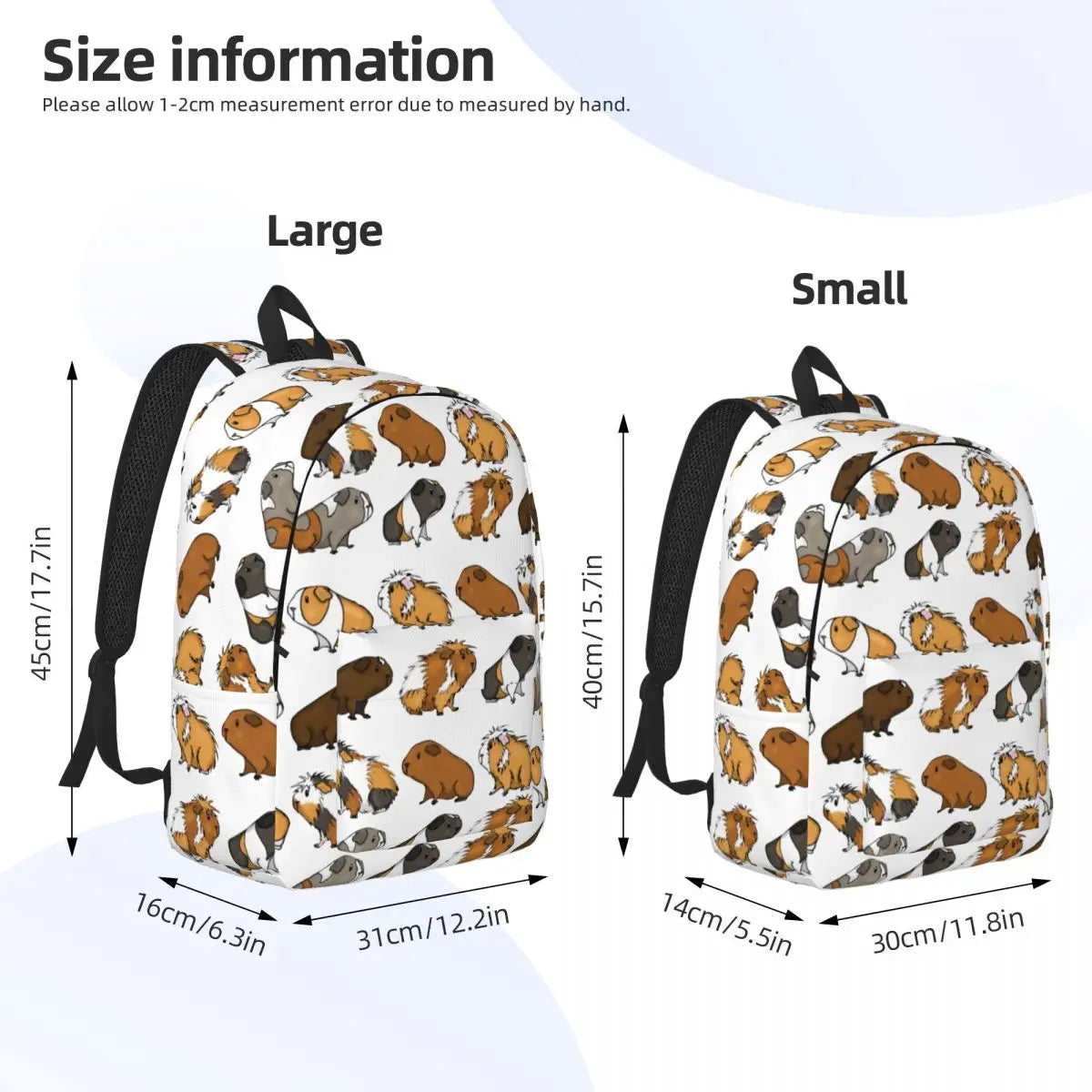 Kawaii Guinea Pig Print Backpack πΉπ β Kore Kawaii