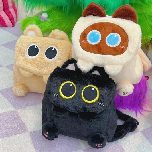 Kawaii Cat Plush Backpacks